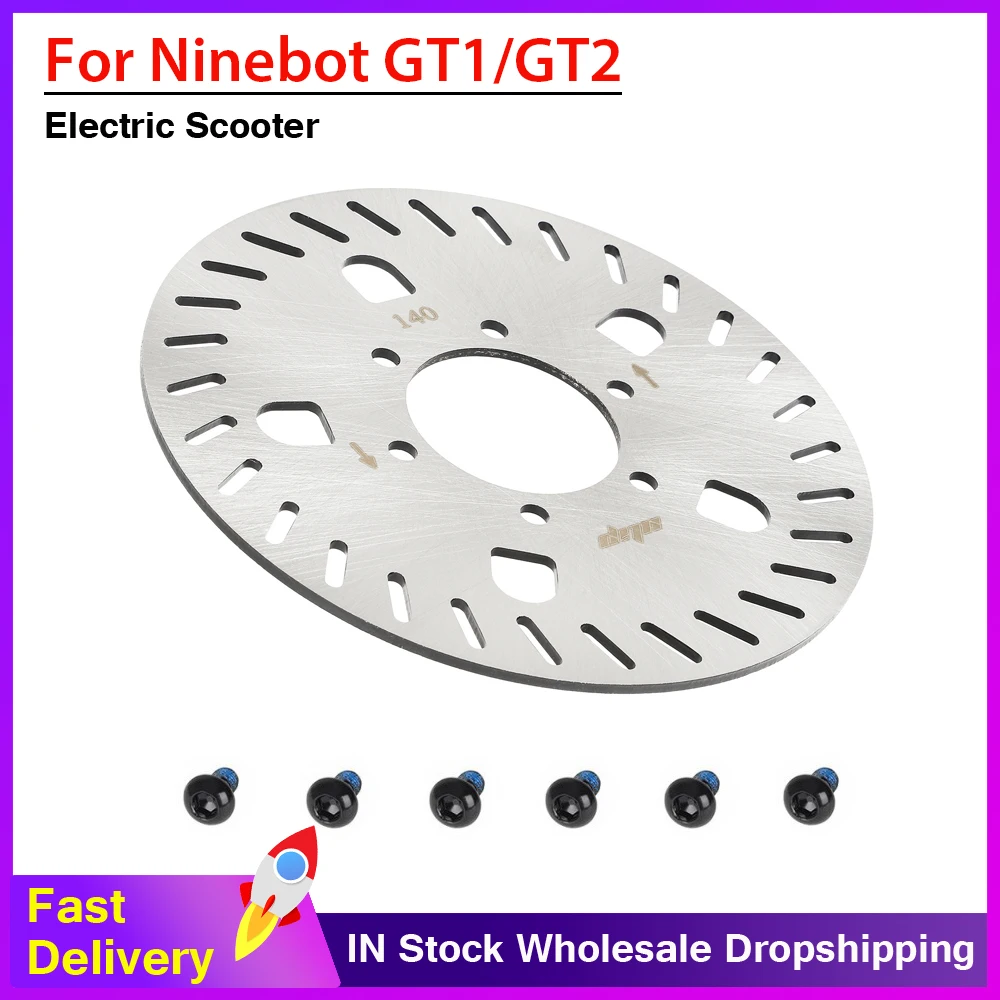 140MM Brake Disc with 6 Screws Hole for Segway Ninebot GT1/GT2 Super Powerful Electric Scooter Disc Brake Disc Parts Accessories