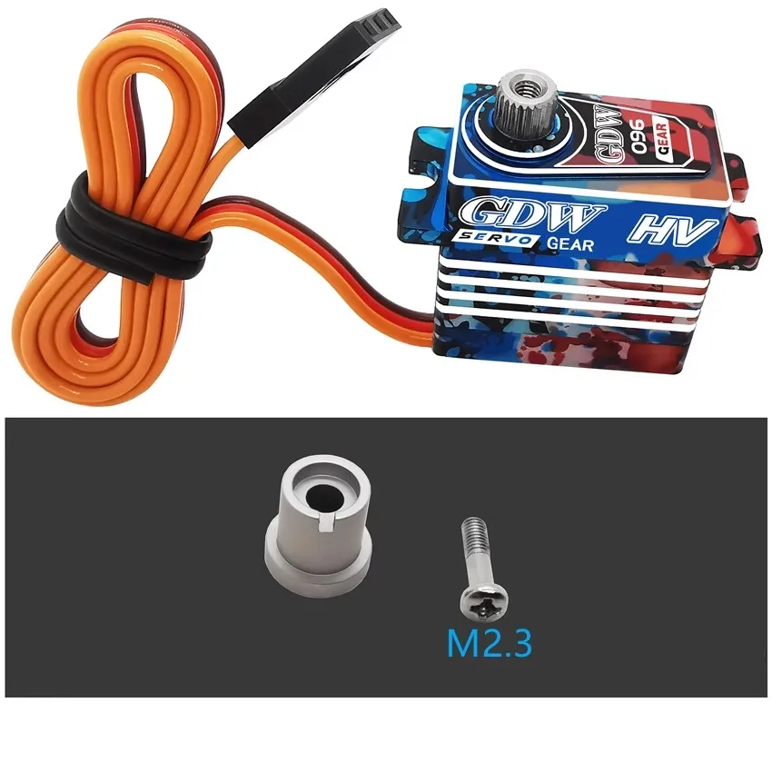 GDW-Waterproof Mini Digital Coreless Servo Full Metal HV DS096 4.5kg IPX8 20g 0.06S 60 °, 1/8, 1/10 RC Car, Climbing, TRX4 Robot