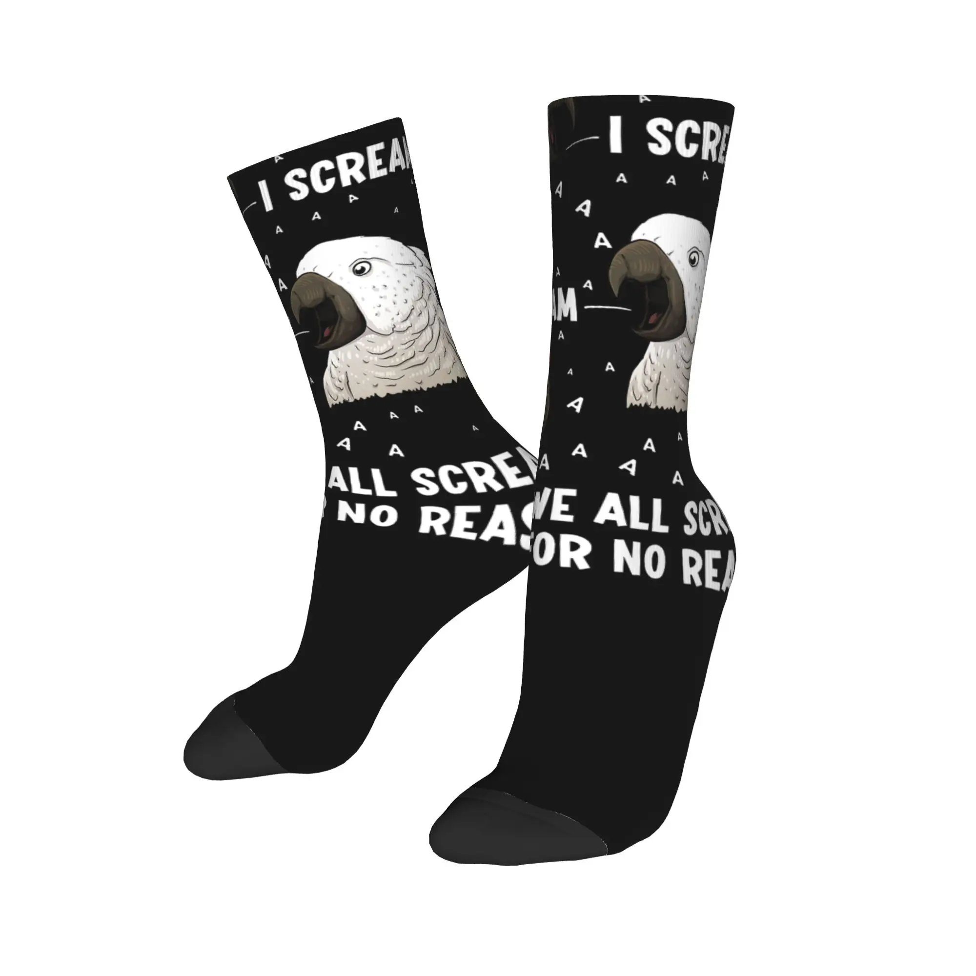 Parrots Bird Guide Different Parrot Species of The World Pet Socks Men's Women's Polyester Funny Happy  Socks Harajuku Socks
