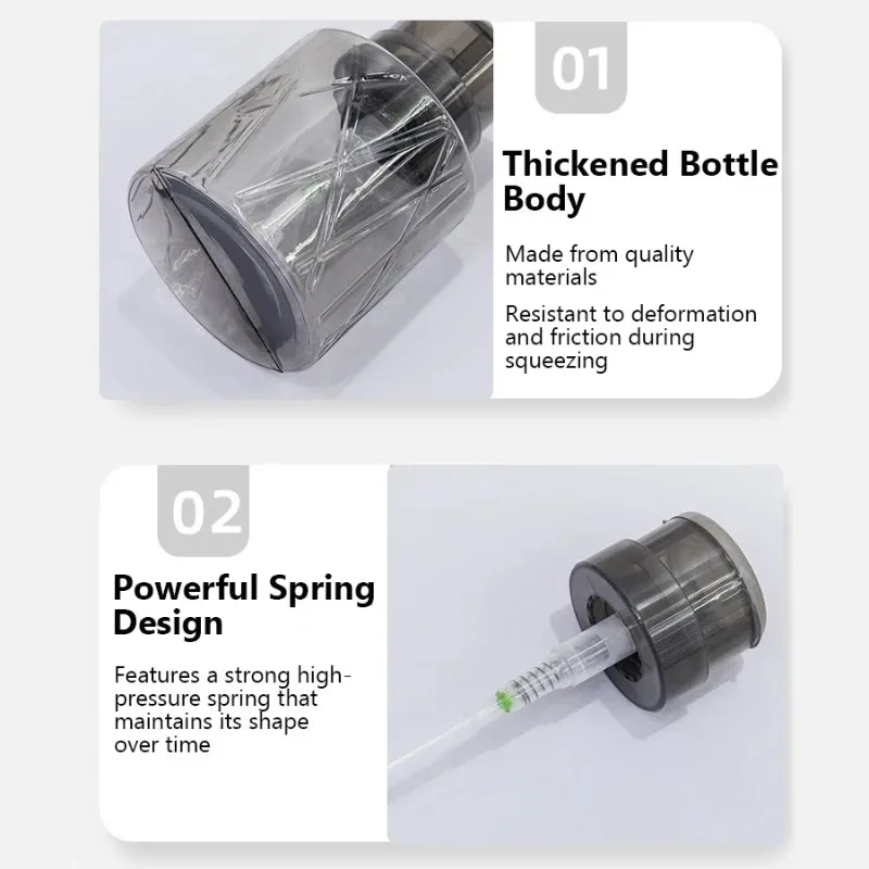 Lockable Empty Pump Dispenser Refillable Bottle Nail Manicure Cleaner Makeup Remover Container Press Bottle Nail Pressing Bottle