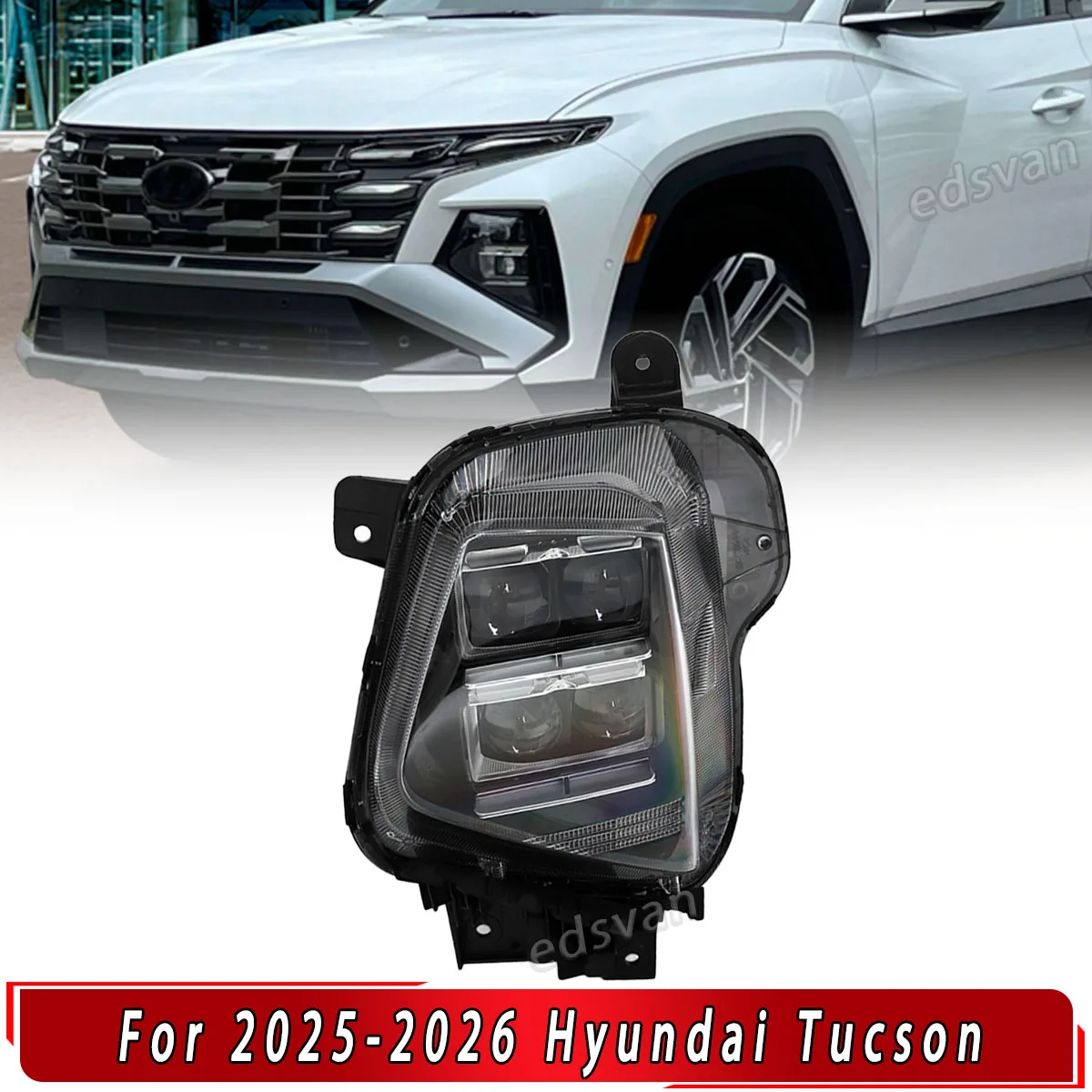 

Headlight Assembly For Hyundai Tucson 2025-2026 Driver Side LED Projector Headlight with Adaptive High Beam System 92101-CW700