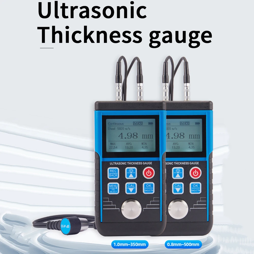 Ultrasonic Medidor Espessura Adequado para Vários Materiais Medidores de Metal Paint Espessura Tester Medição Espessura 1.0350 mm