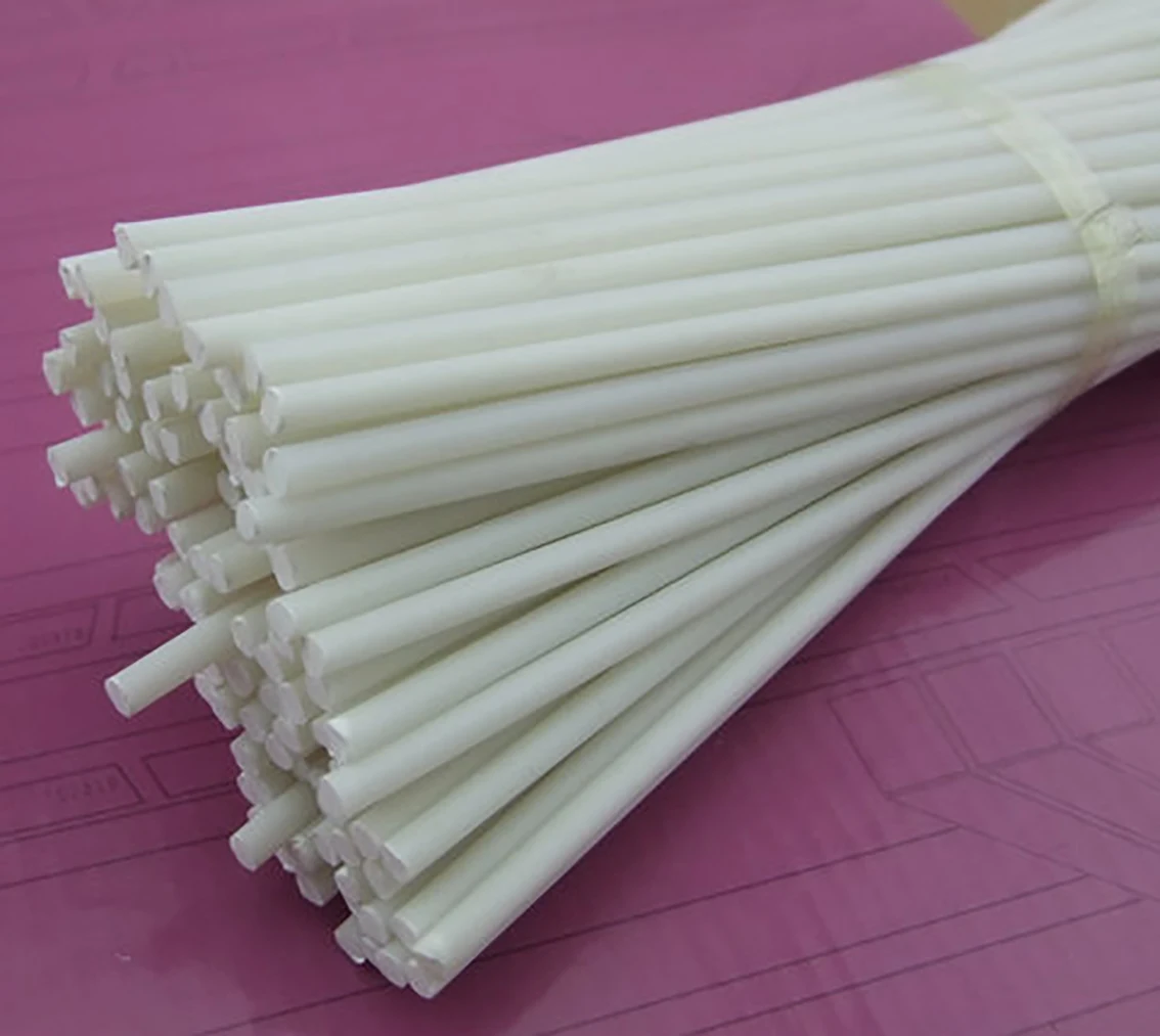 Diameter 2/4/6/8mm ABS Round Rod Plastic Solid Tube Pipe Length 250mm DIY Material for Model Part Accessories