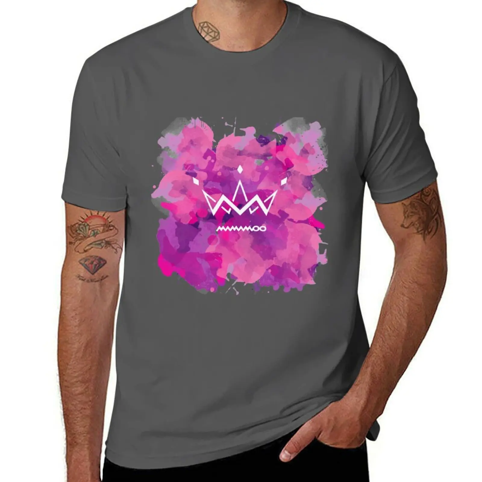 

MAMAMOO logo Splatter Paint T-Shirt Long Lasting Casual T-Shirt