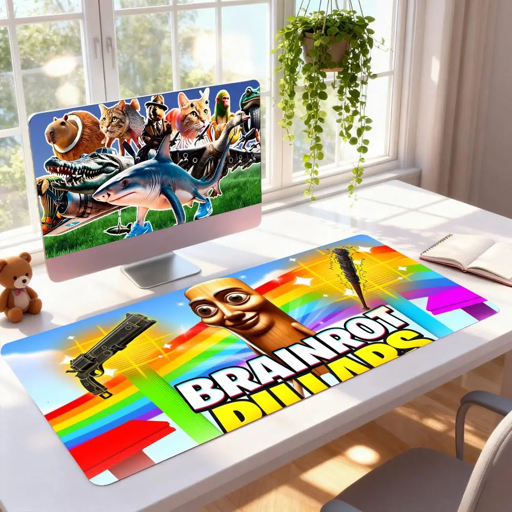 

Italian Brainrot Animals Mouse Pad Rubber Computer Laptop Official Game Super Colored Print Aesthetic Pretty Fashion Luxury Mat