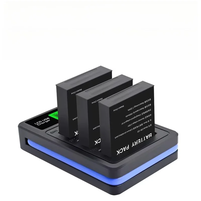 1900mAh Rechargeable High Capacity Li-ion Battery for Ricoh DB-120 Replacement GR4 GRIV Digital Camera Charger Case BJ12