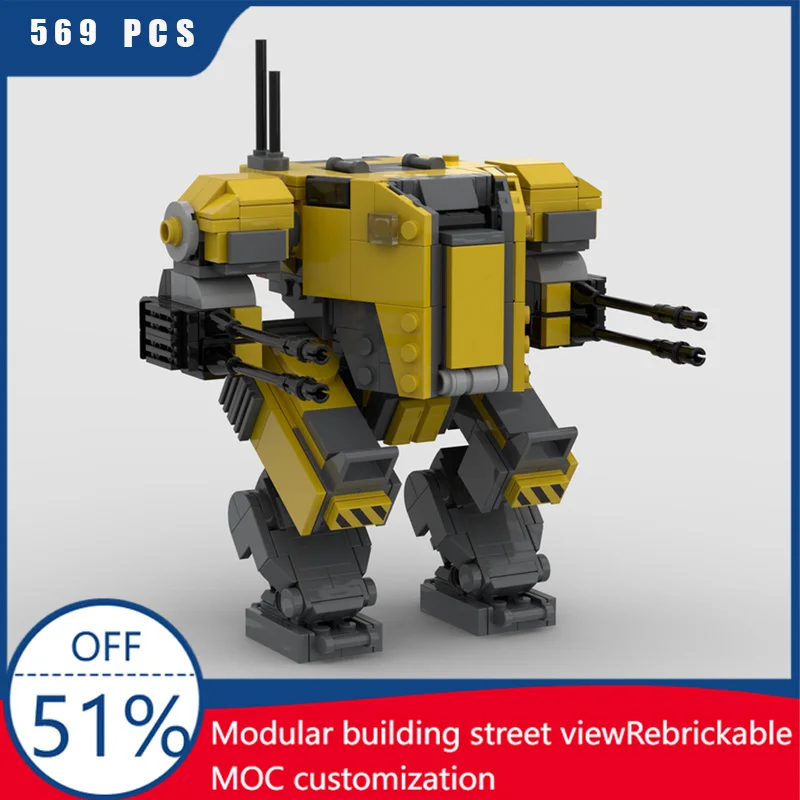 

569 Parts MOC Mecha Exoskeleton Suit Model Building Block Bricks Diy Creative Assembly Educational Toys For Kids Christmas Gifts
