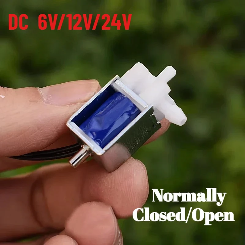 

1 шт. 2-позиционный 3-ходовой маленький мини-электромагнитный клапан DC6 В/12 В/24 В нормально закрытый/открытый микроэлектрический клапан управления воздушным потоком