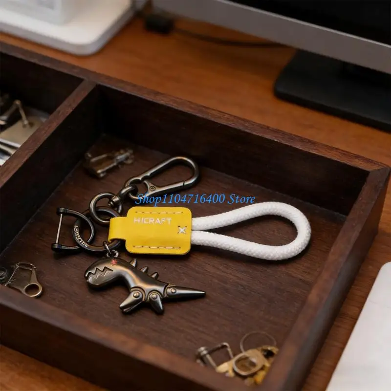 

y1gd Cartoon Dinosaur Zinc Alloy Keyring for Enjoyable and Secure Carry in Daily Life and Travel Use Convenient Car