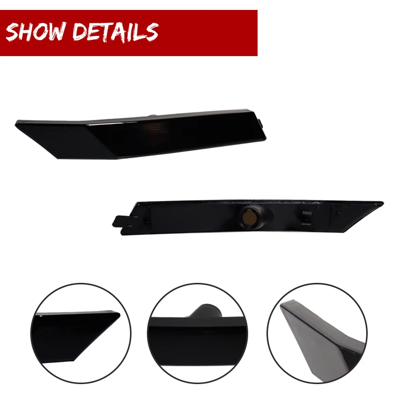 Front Bumper Side Marker Light Fender Flare Light Housings For 2006 2007 2008 2009 Ford Fusion & Mercury Milan, No Bulb / Socket