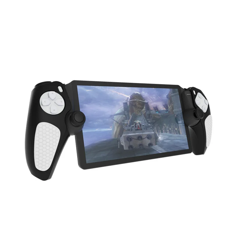 

For PlayStation Portal Grip Silicone Cover Split Non-Slip Honeycomb Pattern Design Enhanced Handling Feeling