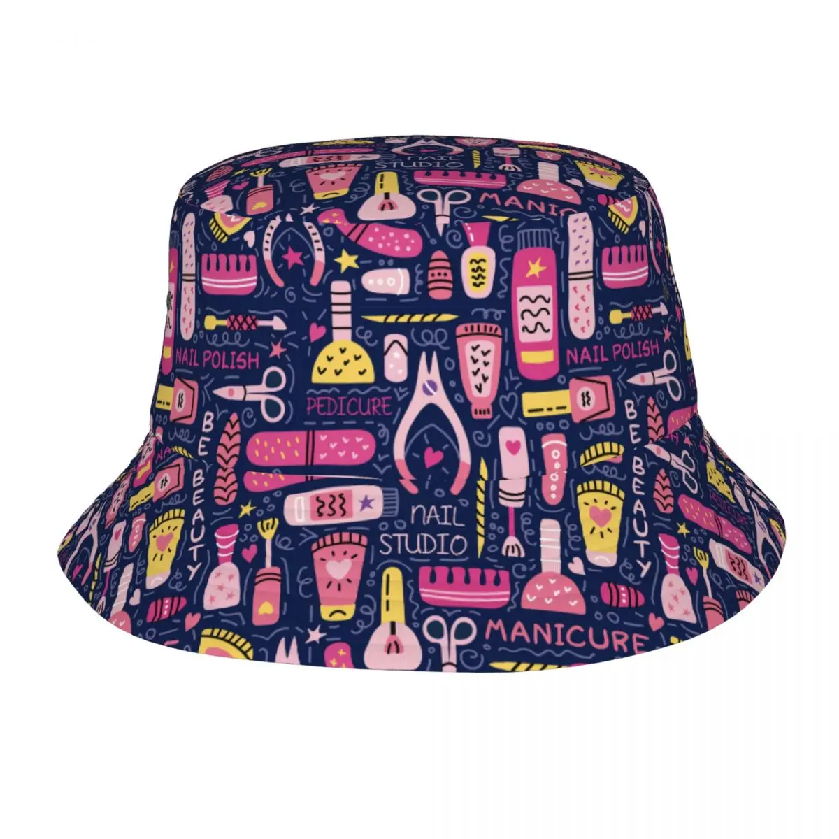 Manicure Nail Salon Studio Bucket Hat for Men Women Summer Vocation Manicurist Nail Artists Hat Packable for Hiking Bob Hat