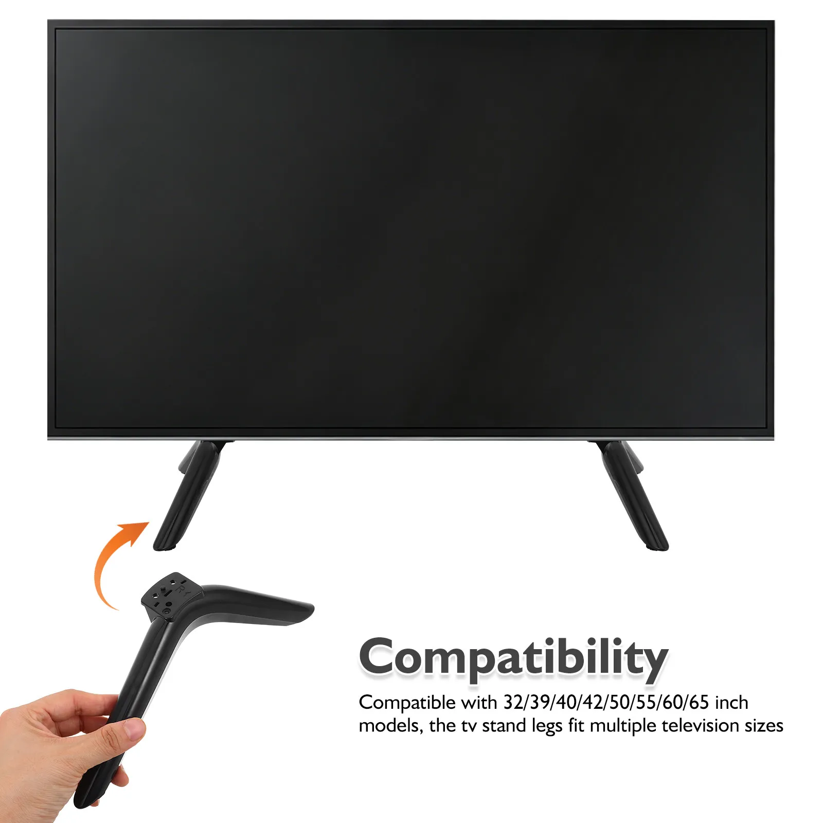 2Pcs Television Support Base Modern Minimalist TV Stand Bracket Replacement Legs for 32 39 40 42 50 55 60 65 Inch Desktops TV