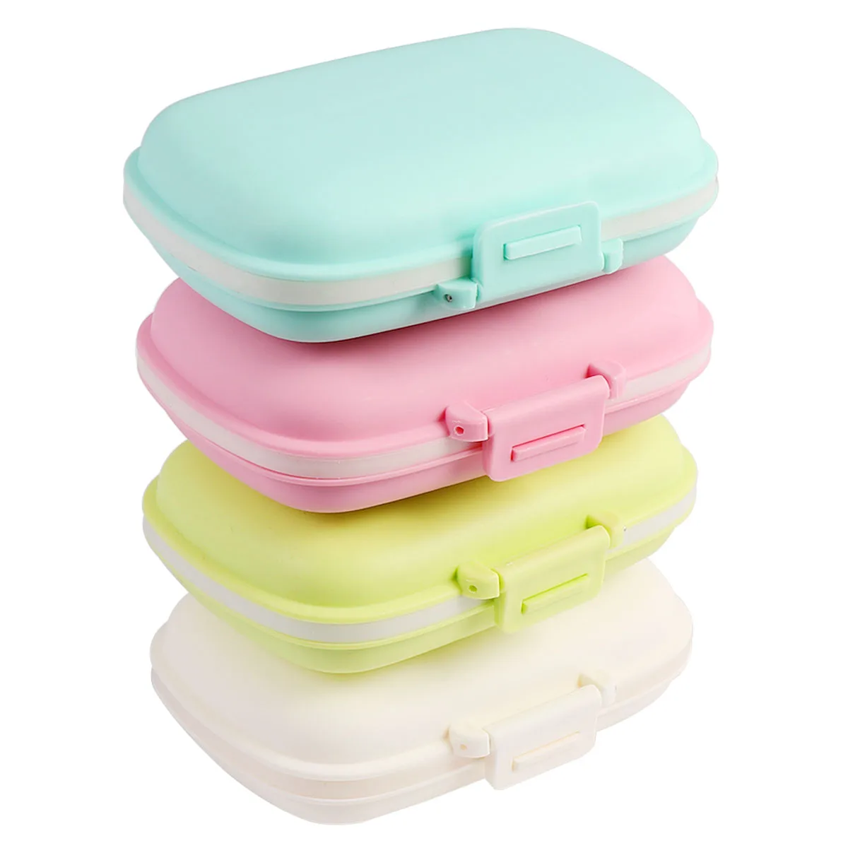 

4 Pcs Pill Box Boxes Organizer Travel Case Daily Small Pocket Plastic Moisture-resistant Traveling Holder for Purse