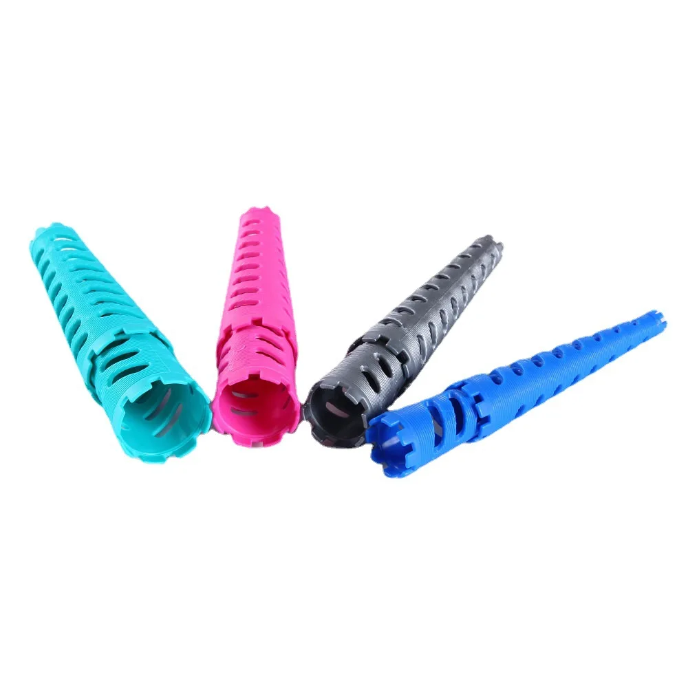 12pcs /pack Cone Shape Hair Rollers Extra Thick Curling Bars Cold Perm Flexi Rods Hair Waver No Heat Fluffy Curly Curing Tools
