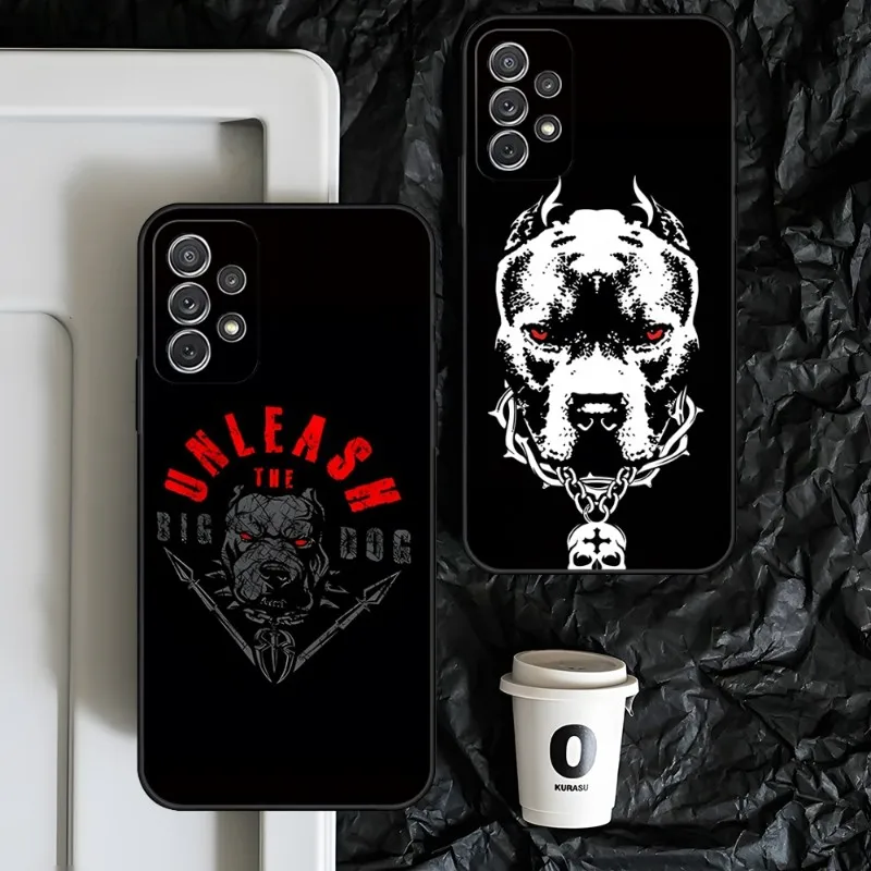 Pitbull Dog Phone Case For Samsung A54 24 A52 A70 A72 A73 A33 A22 A23 A12 A13 A81 A60 A40s A31 A32 A50 A21 S A53 Covers