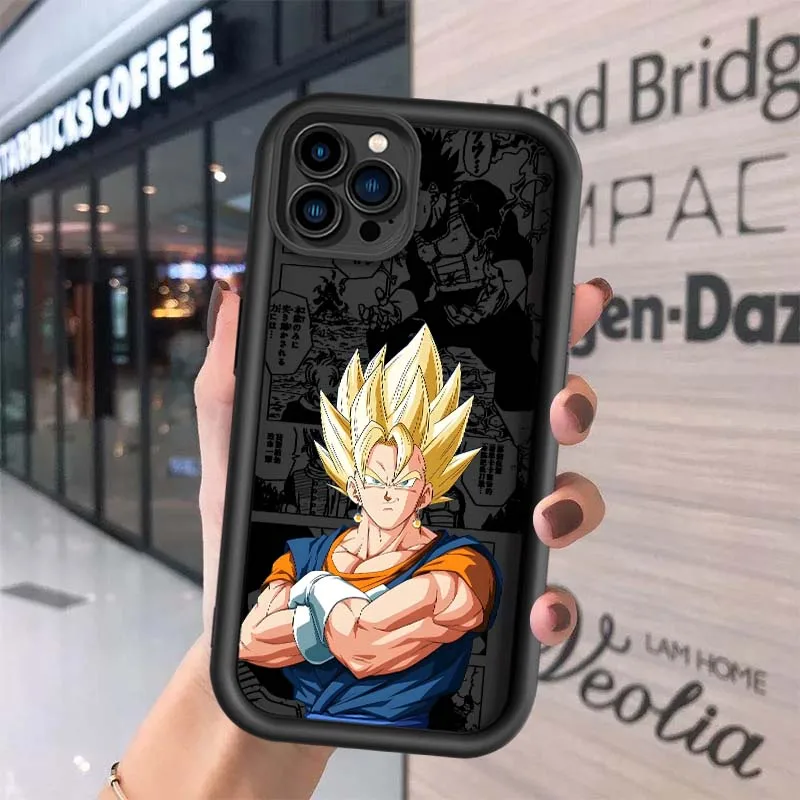 D-Dragon Ball Anime Saiyan Para Apple iPhone 17 16 15 14 13 12 11 Plus Pro Max Olho Escada Capa de telefone