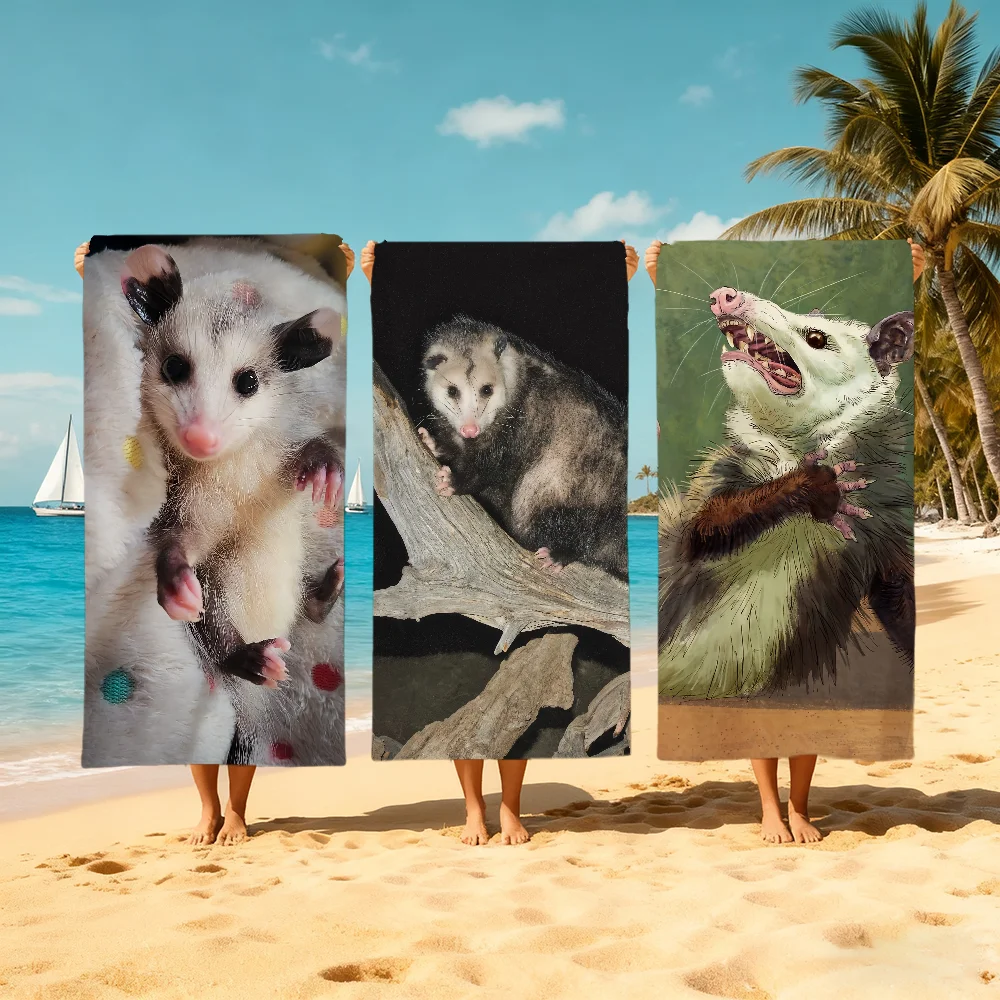 Modern Opossum Towel Beach Quick Dry Soft Pool Towels Gift for Travel Gym Shower Camping sports