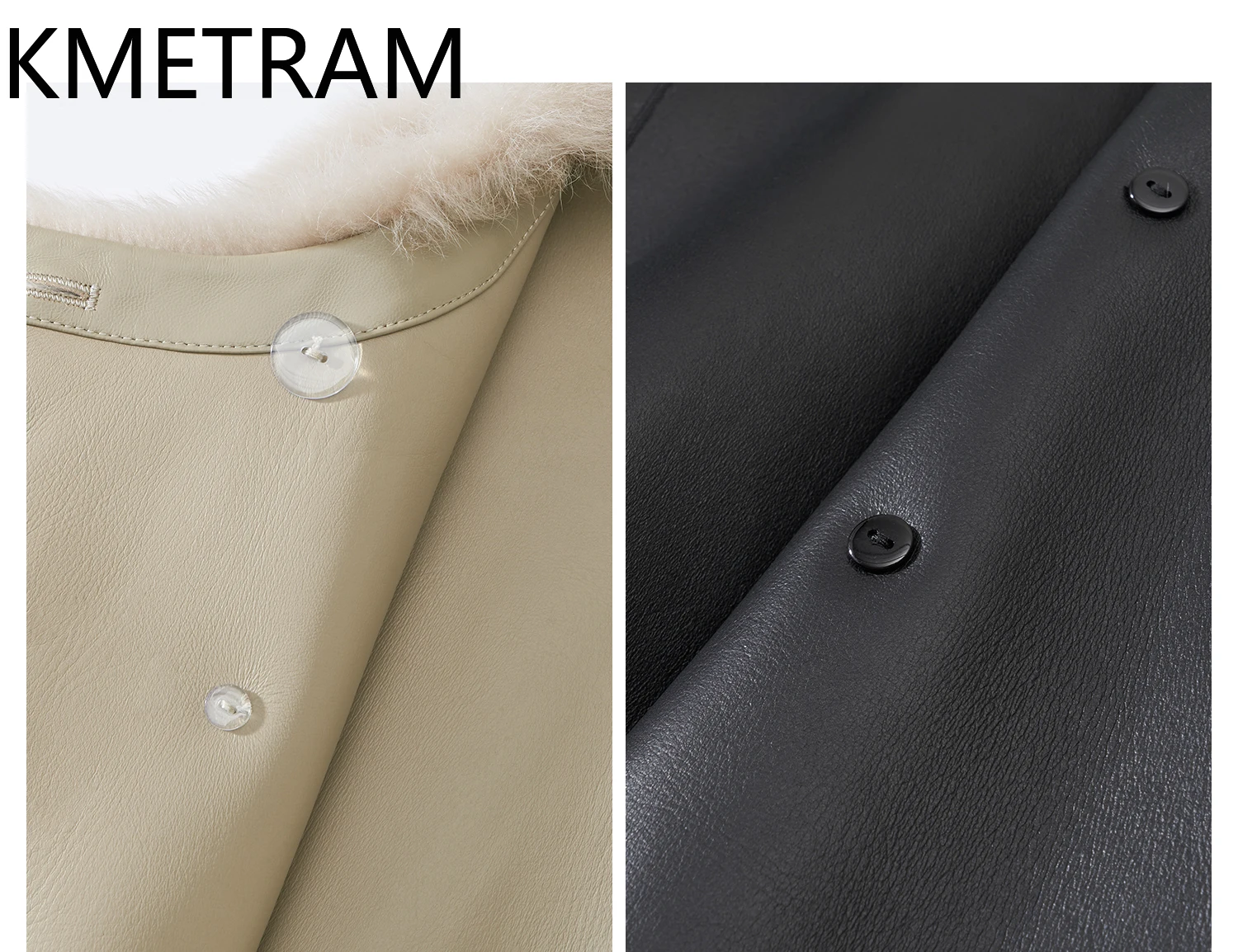 천연 투스카니 양모 양털 양면 모피 자켓 여성 더블 브레스트 리얼 모피 코트 겨울 여성 의류 2025 abrigos