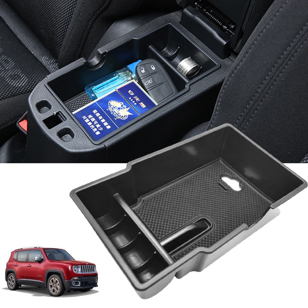 

Car Armrest Storage Box for Jeep Renegade 2015-2022 Center Console Organizer Container Tray Case Stowing Tidying Accessories