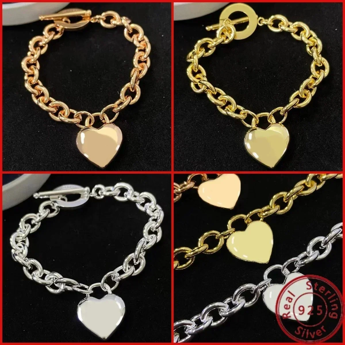 

2025 Pulsera clásica de amor 3D: hebilla OT de alta gama, diseño de moda de lujo
