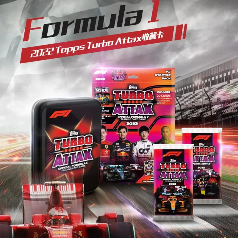

Genuine 2025 Topps Turbo Attax F1 Cards Mega Storage Tin Value Collectible Formula 1 Racing Fan Gift for Hobbyists Collectors