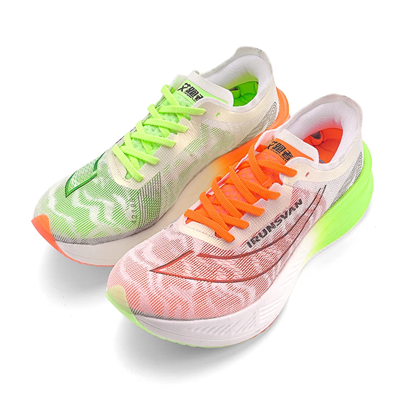 IRUNSVAN  Dopamine Color Marathon Nylon Carbon Plate Running Shoes Shock Absorption Ultra-Light Sports Shoes Unisex 028