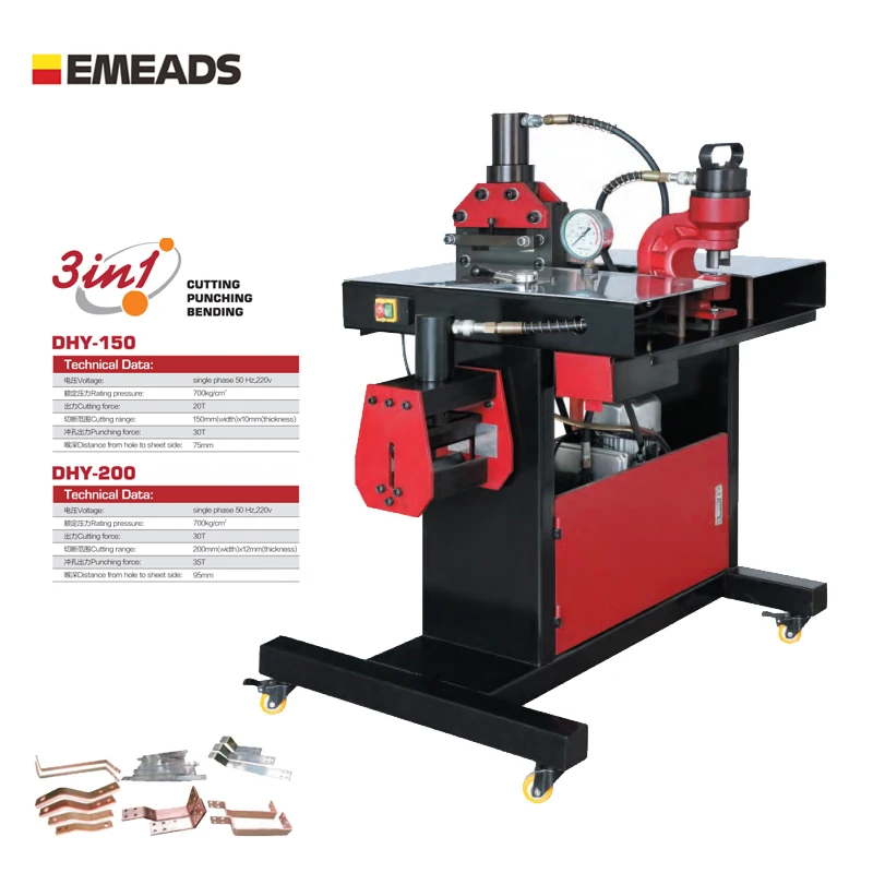 DHY-150D DHY-200D Copper Bar Bending Bus Processing  Three in One 10 12 Provided Pressure Vessel
