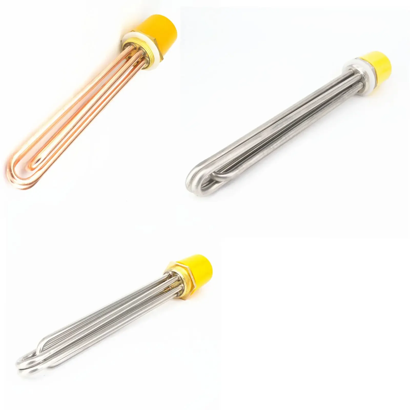 

201 304 Нержавеющая сталь Латунь Медь 220 В 380 В 3 кВт-9 кВт DN40 1-1/2 "BSP Мужской Электрический Водонагреватель Элемент Для Бака