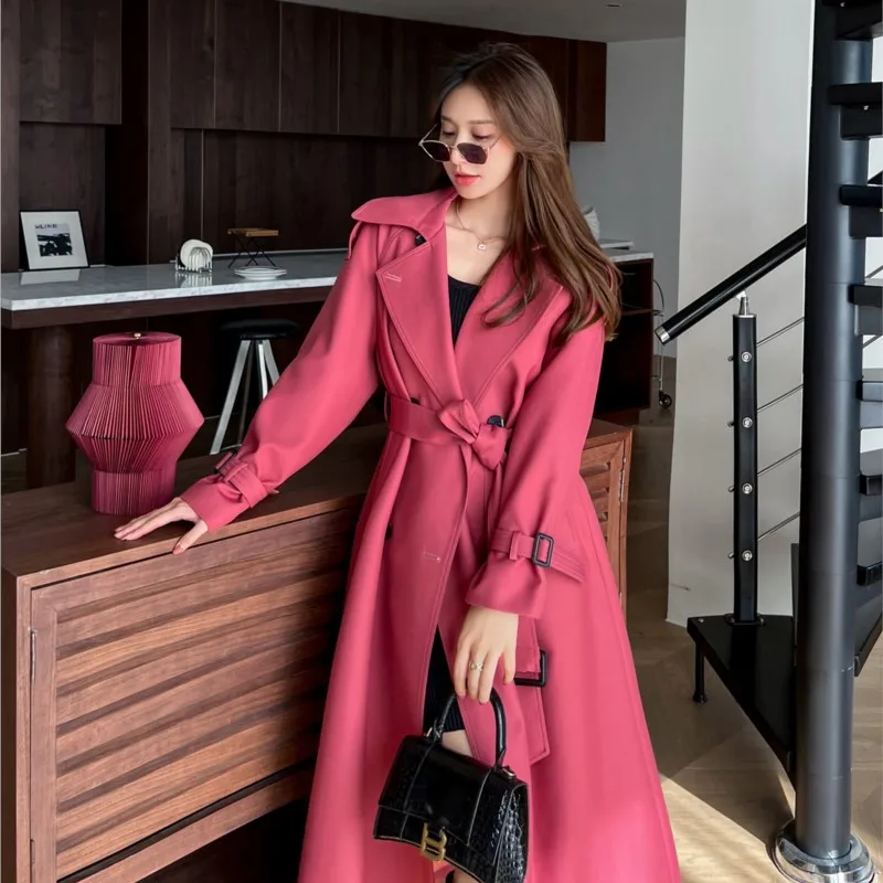 

Trench Coat Women's Mid-Length New Loose Temperament Design Overcoat