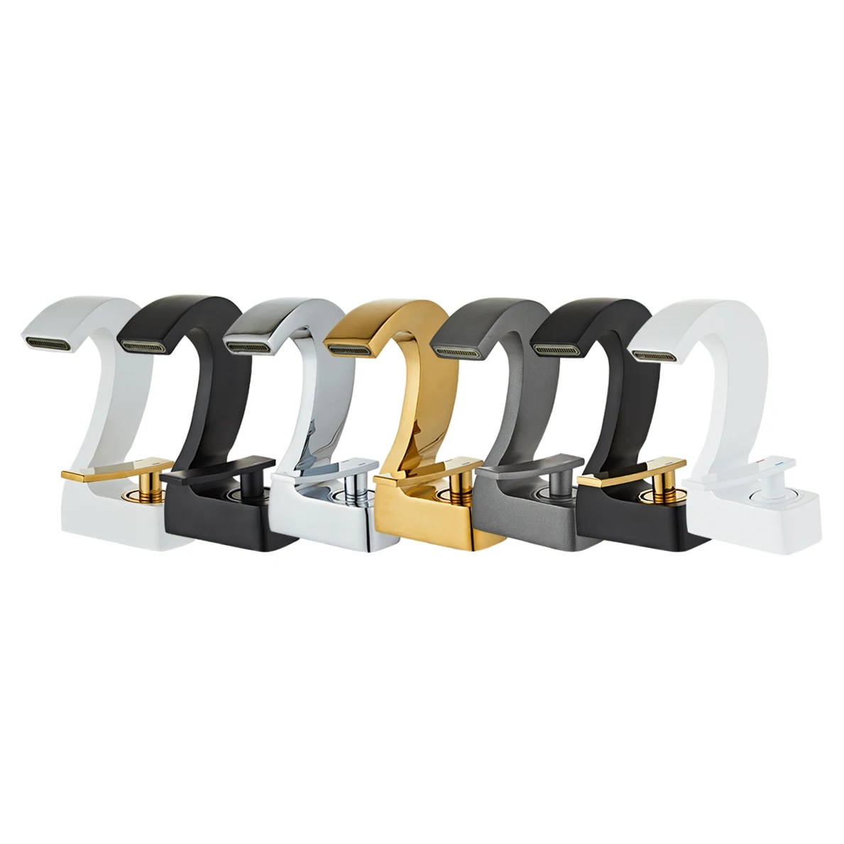 

Modern Bathroom Sink Faucet Vanity Basin Faucet Deck Mount Waterfall Water Tap Brass Crane Mixer Tap for Bathroom Washbasin Taps
