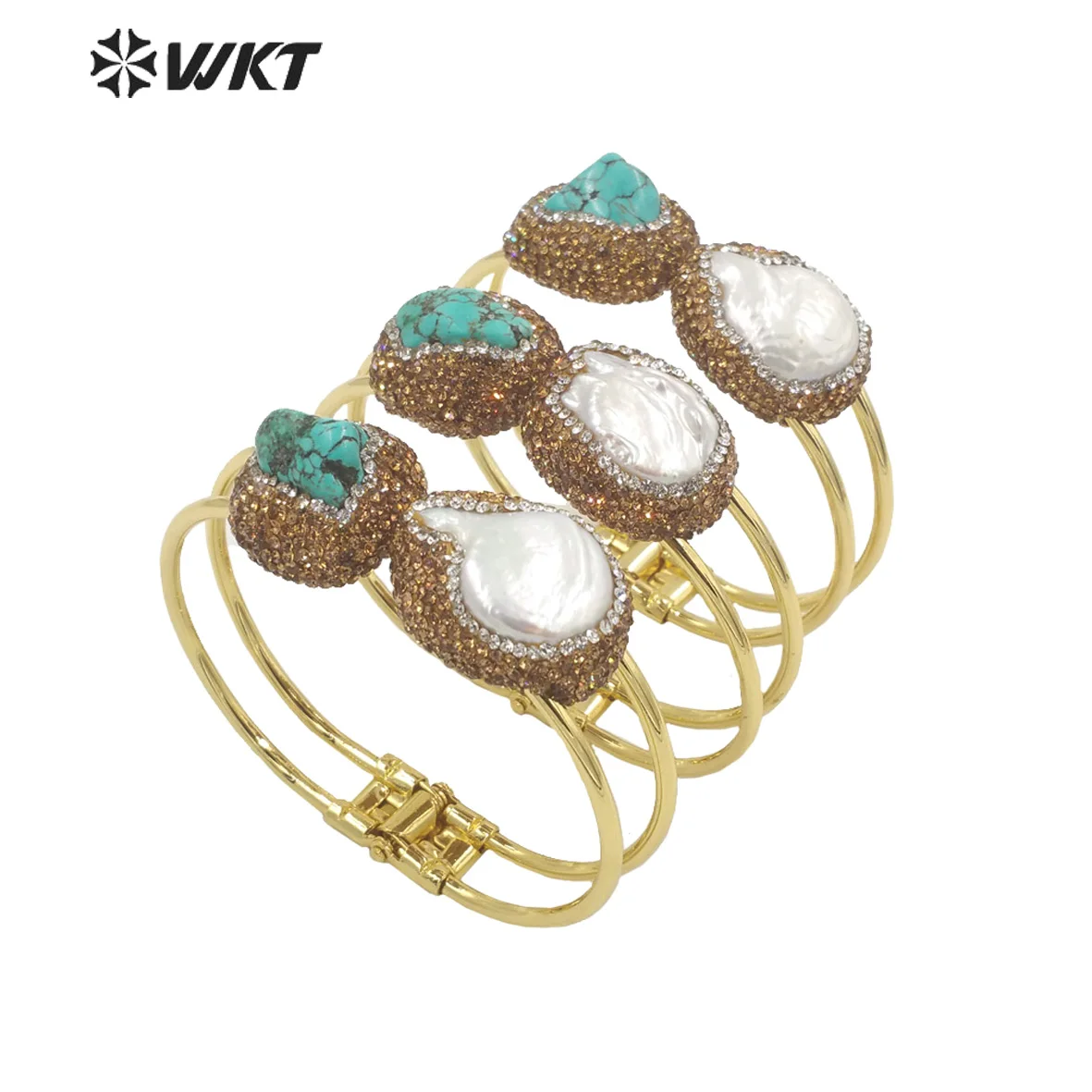 

WT-MPB086 WKT 2023 Attractive Exquisite Turquoise And Pearl Bracelet Fashion Women New Sale Gift Party