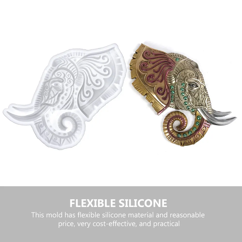 

Elephant Silicone Mold White 9326 Casting for Resin Epoxy DIY Crafts Jewelry Animal Series 3D Flexible Durable