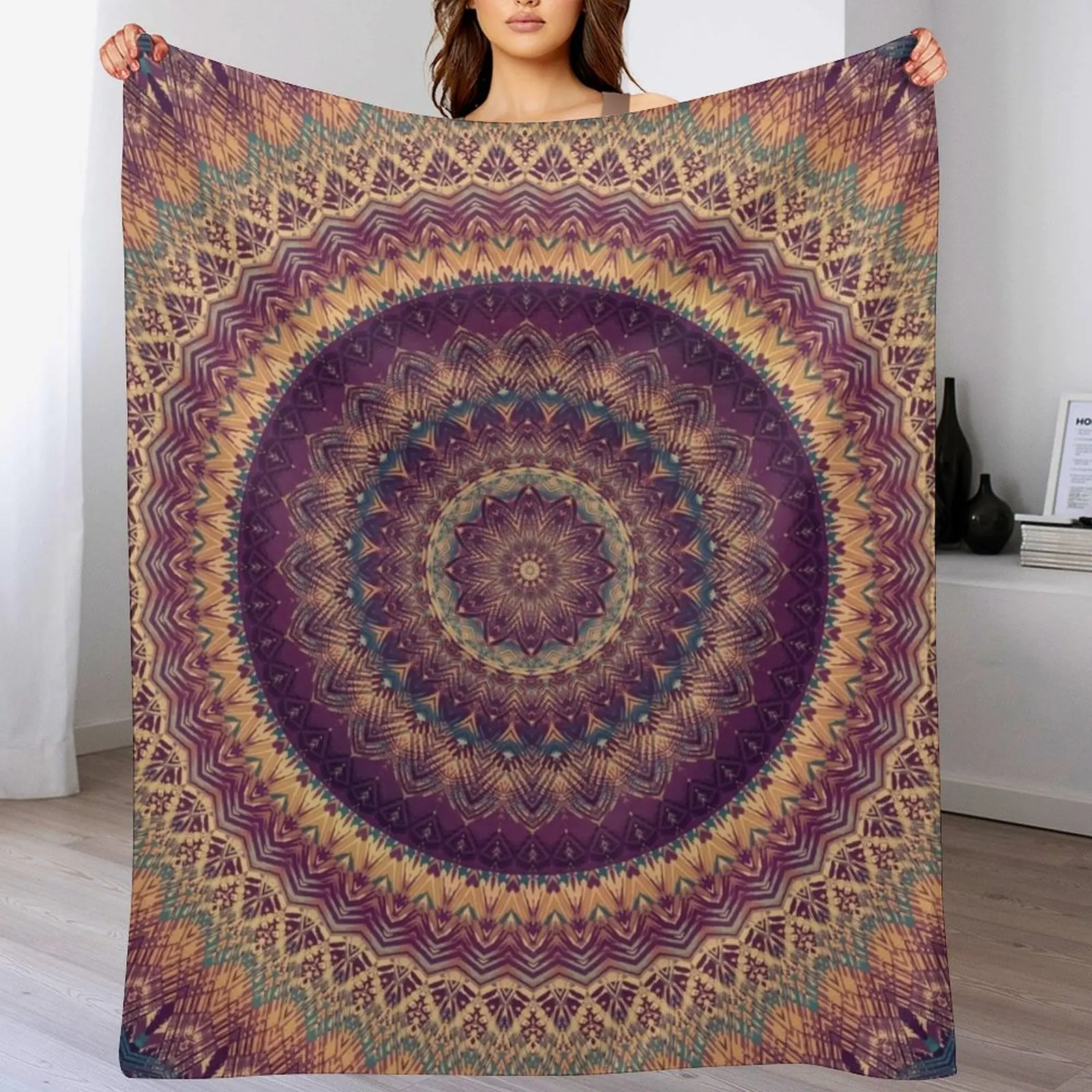 

Mandala 108 Throw Blanket christmas gifts Furrys Blankets