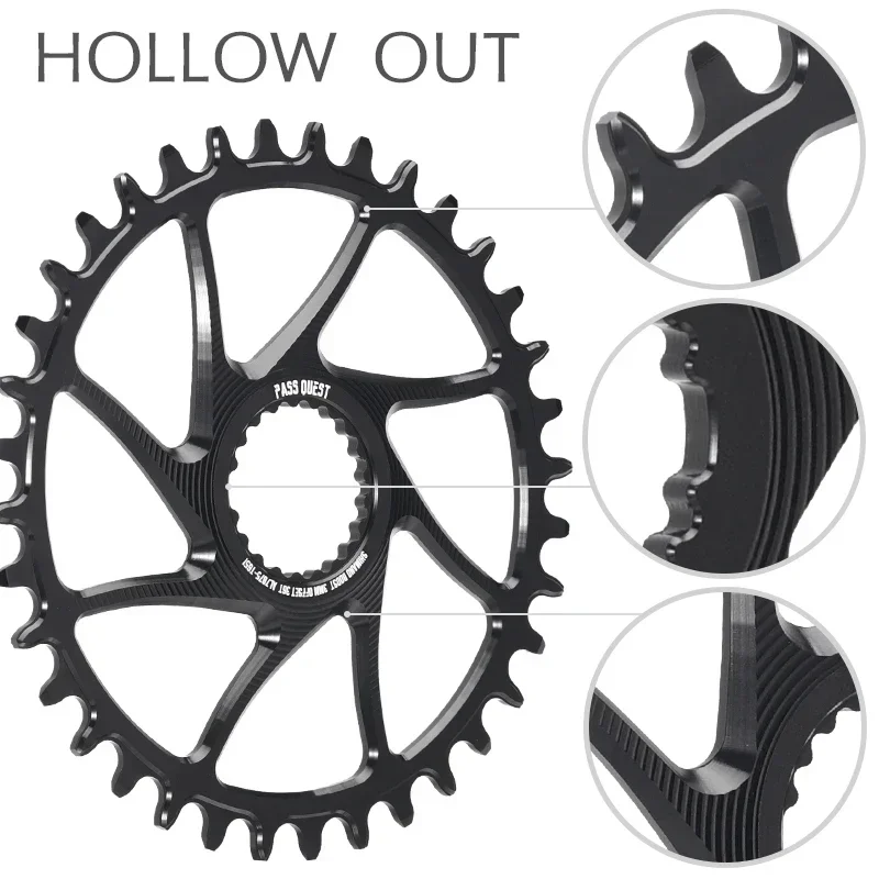 PASS QUEST  3mm offset for Shimano boost direct mount chainring  6mm offset  for Shimano M6100 M7100 M8100 M9100 ROUND