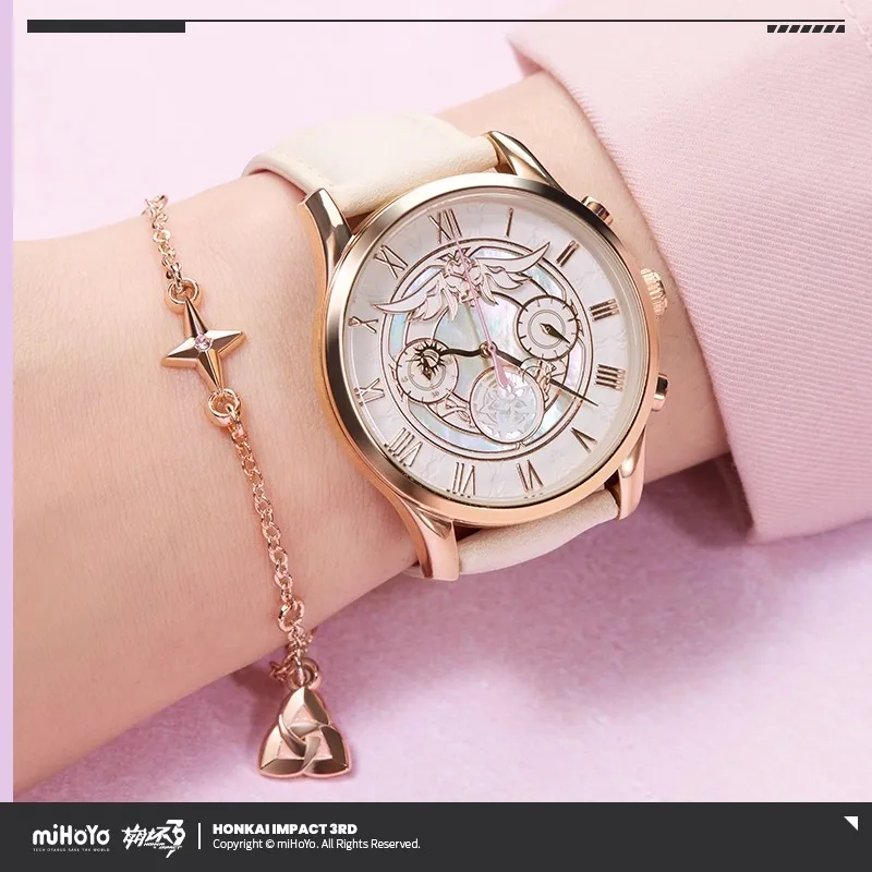 [Genuine] miHoYo Game Elysia Watch Honkai Impact 3rd Herrscher of Human: Ego Theme Wristwatch Cartoon Ornament Cosplay Xmas Gift