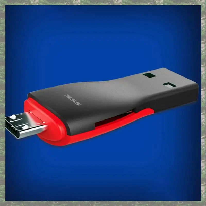 

SSK SCRS600 Card Reader Plug And Play Dedicated OTG 180Mbps USB2.0 Micro-SD TF Dual Purpose Card Reader For Android