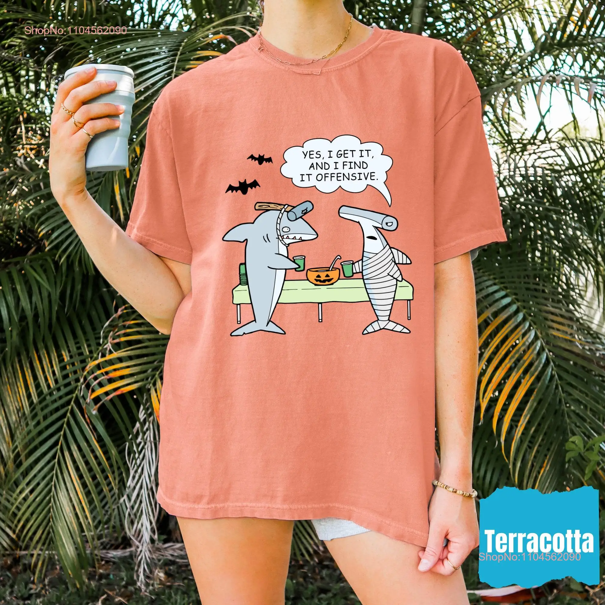 

Comfort Colors You Find It Offensive I Funny That's Why I'm Happier Than T Shirt Halloween Fish Design