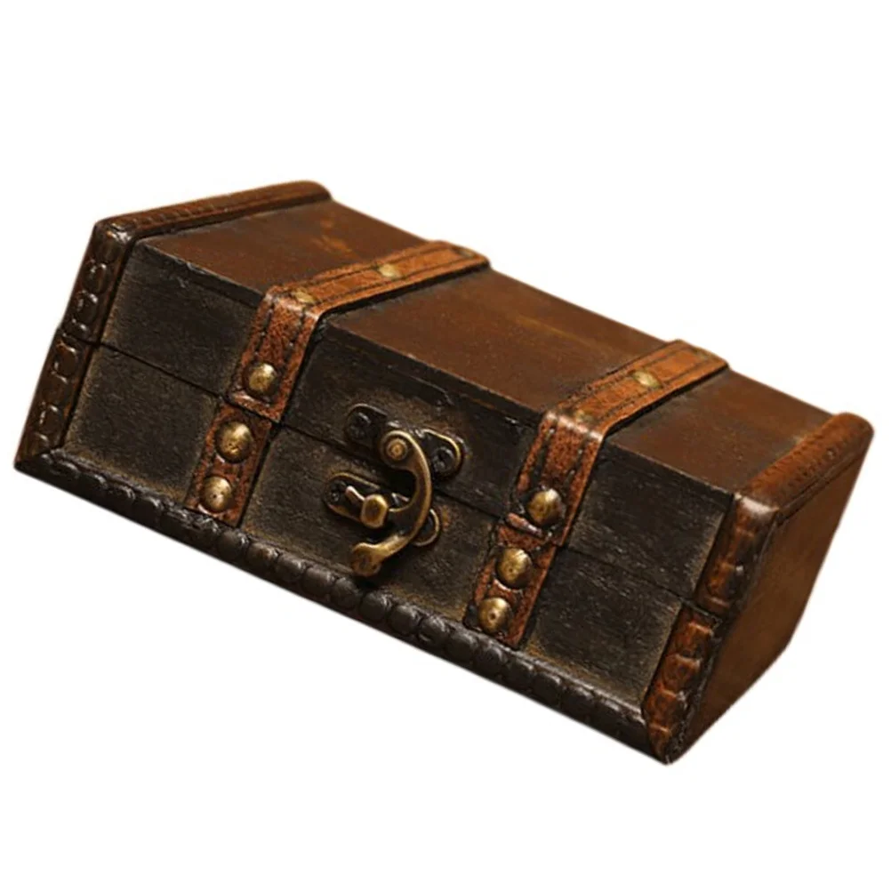 

1pcs Vintage Wood Jewelry Box Large Capacity Storage For Necklaces Bracelets Earrings Watches Trinkets Wooden Organizer