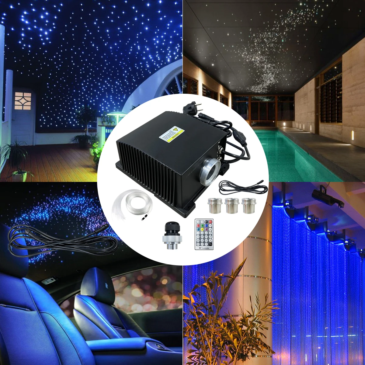 Led Fiber Optic  Ceiling Star Lighting Under Water Fiber Optic Light Kit For Swimming Pool