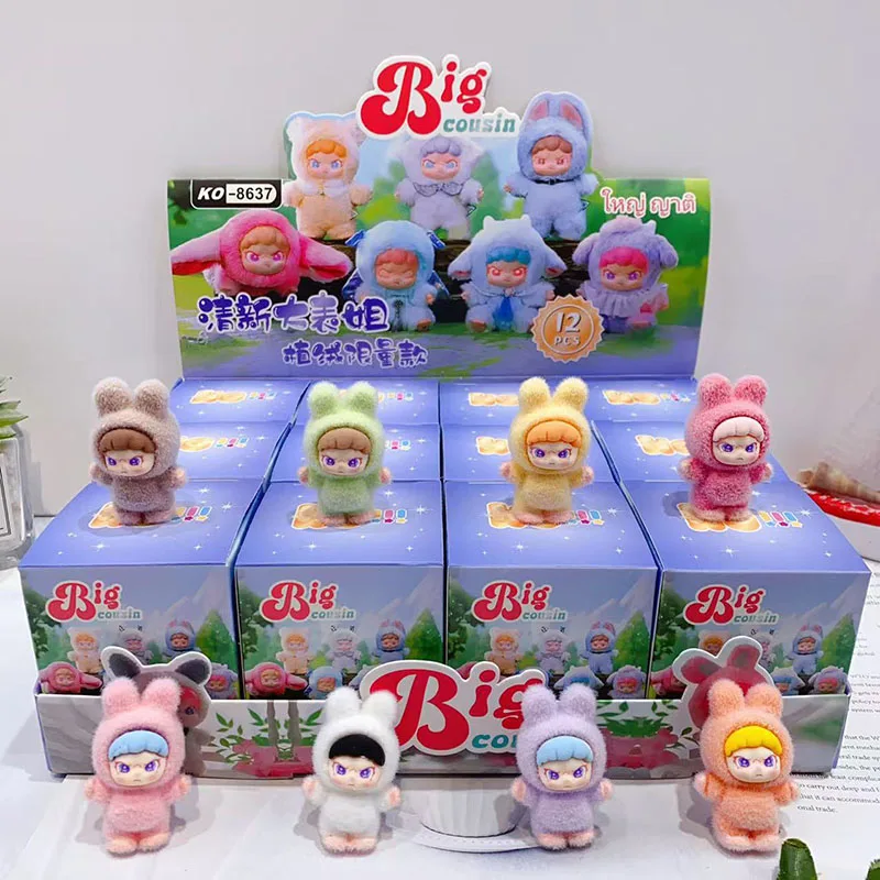

New Labubu Crying Baby DORA Blind Box 8pcs Doll Flocking Mini Ornament 3D Doll Desktop Model Children Mysterious Blind Box Gift