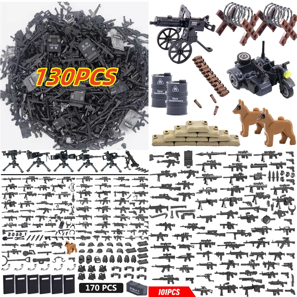 

WW2 военное оружие, фигурка солдата, строительный блок, взрывы, полицейская бомба, оборудование для утилизации, пулемет, раствор, винтовки, игрушки K011