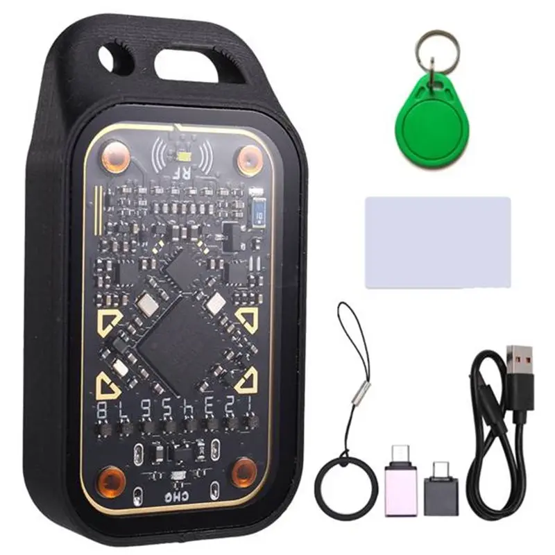 [NEW A09R!】 Chameleon Ultra Plus RFID Smart Card Emulator IC ID Card Decode Reset+Automatic Polling +UID Keychain/CUID Card