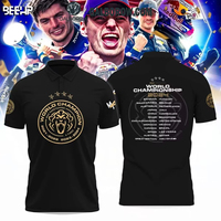 Max Verstappen 4time 2024 World Champion Celebration Cotton Tshirt Unisex Men Women Summer Short Sleeve Fashion Tops Casual