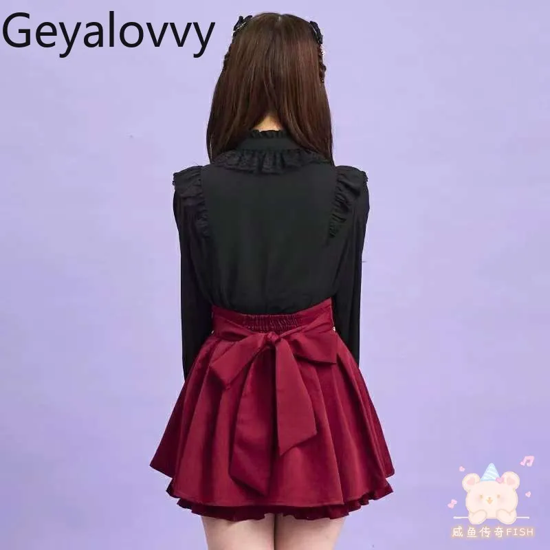 تأثيري فتاة حلوة عالية الخصر تنورة قصيرة ضئيلة اليابانية البريطانية الرجعية تنوعا JK موحدة كلية نمط التنانير الصغيرة السراويل #6