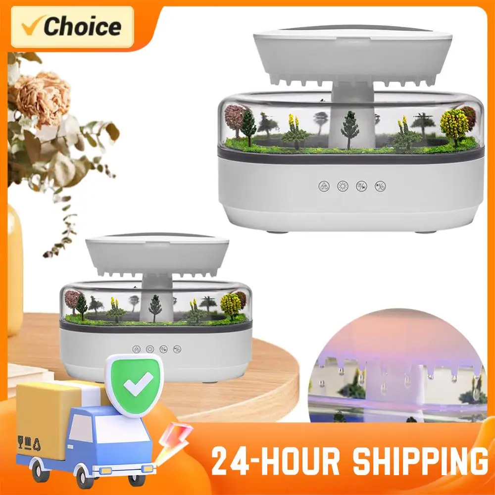 

Увлажнитель воздуха с аромадиффузором, разноцветной ночной подсветкой, имитацией капель воды и микроландшафтом, диффузор для эфирных масел