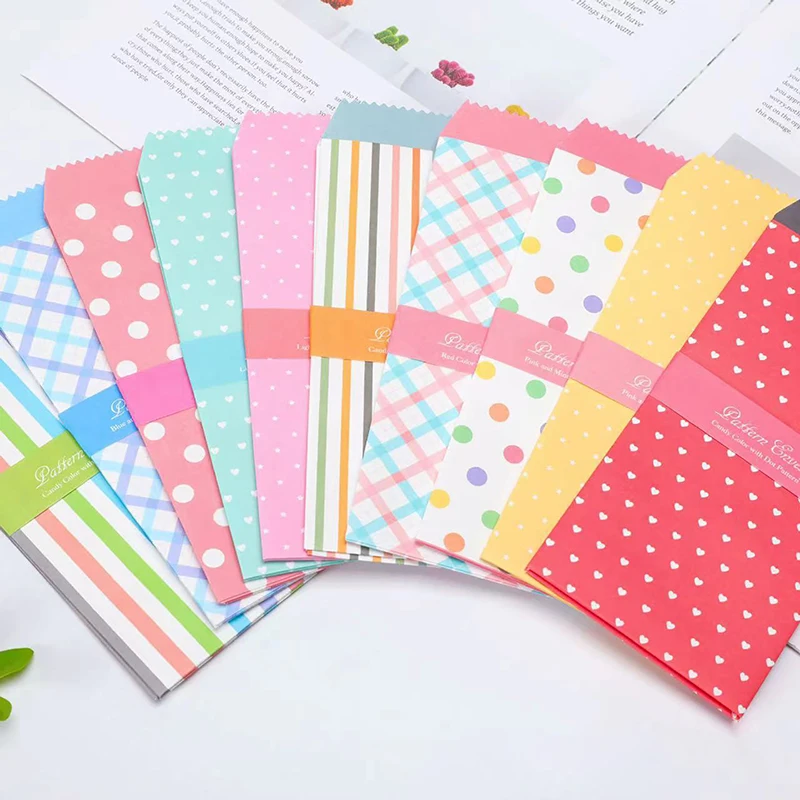 5 Pack Candy Color Mixed Envelopes Save Cash Budget Message Envelope Packaging Gift DIY Money Organizer Home Office