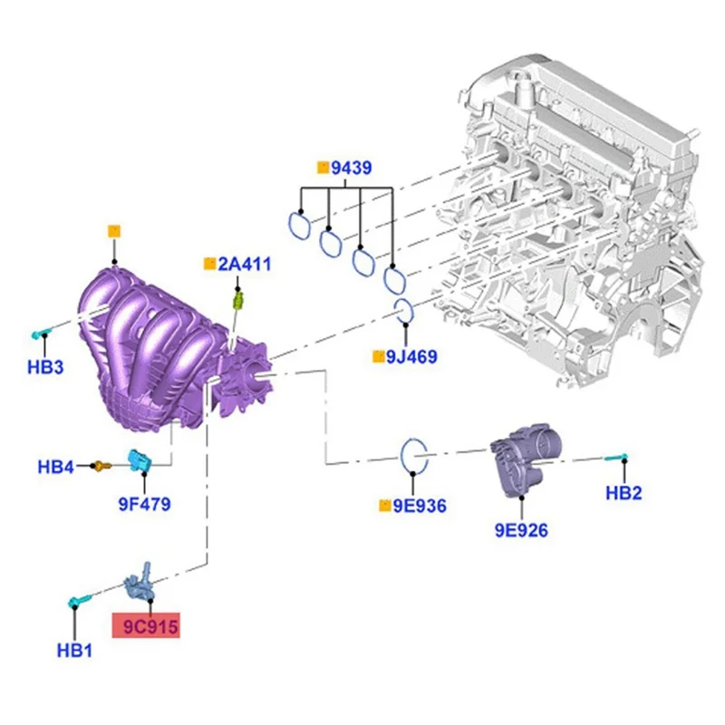 

2502-487912 911-222 Steam Tank Blowdown Valve Blowdown Solenoid Valve Car For Lincoln Ford F-150 F-350 Edge Fusion Replacement