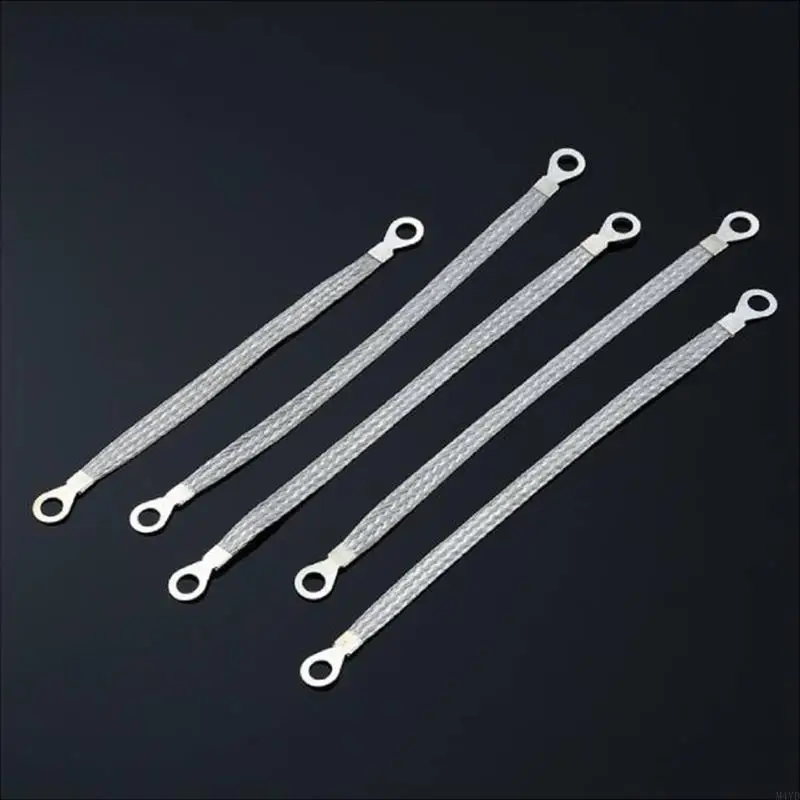Premium 6Square Millimeter Copper Grounding Strap Jump Cable with Oxidation Resistance for Industrial Electrical Use M4YD