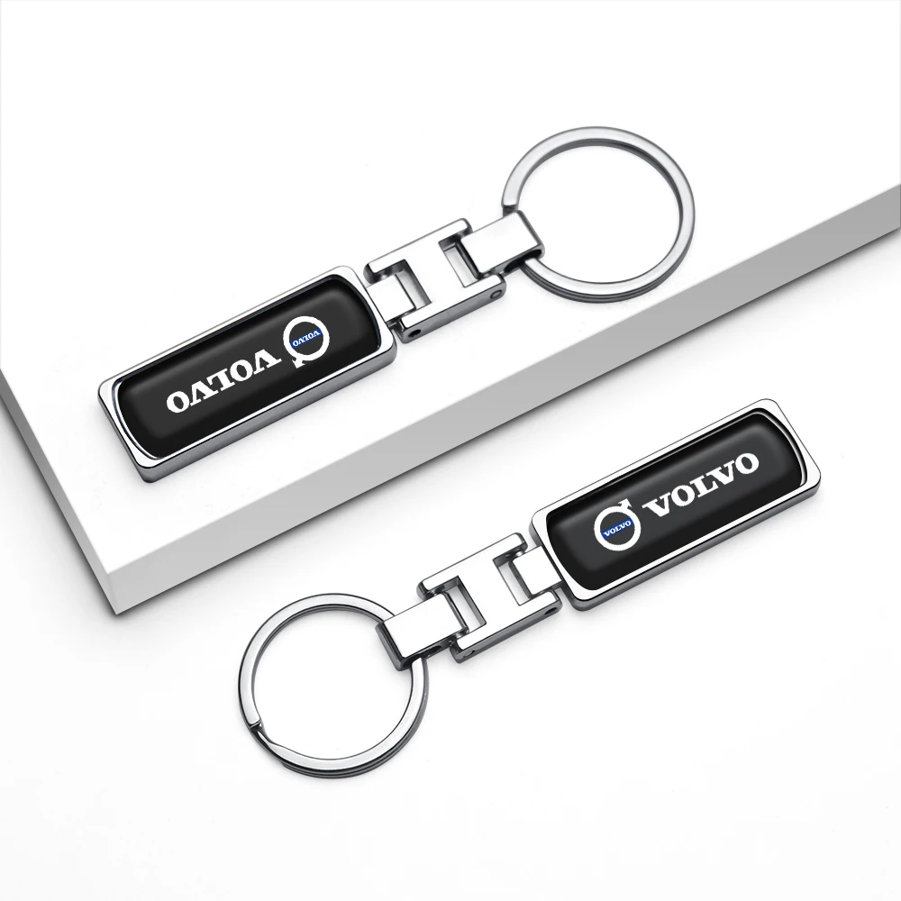 3D Metal Epoxy Car Key Rings Auto Emblem Keychain Key Holder Pendant For Volvo RDESIGN XC60 XC90 S60 S80 S60L V40 V60 AWD V90